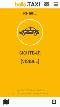 Taxi App in Funktion